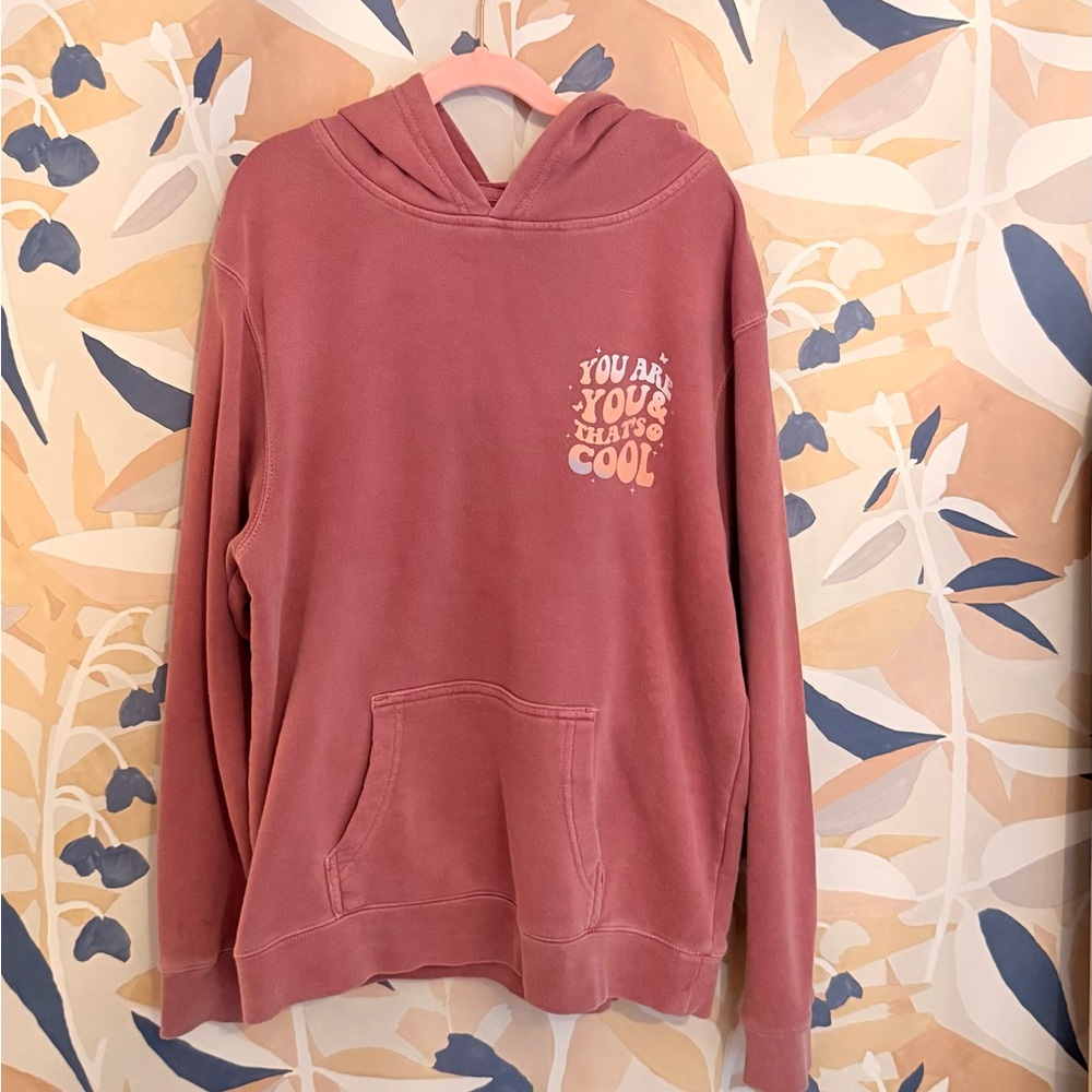 Girls Pink Cool Graphic Hoodie
